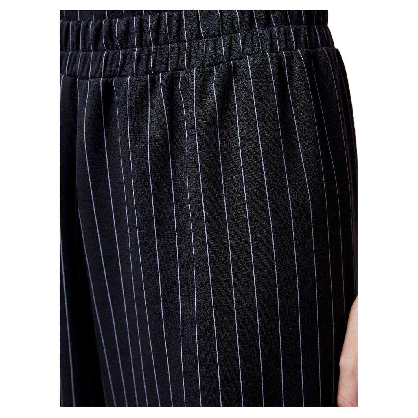 Black-White - Back - French Connection Womens-Ladies Wide Leg Trousers