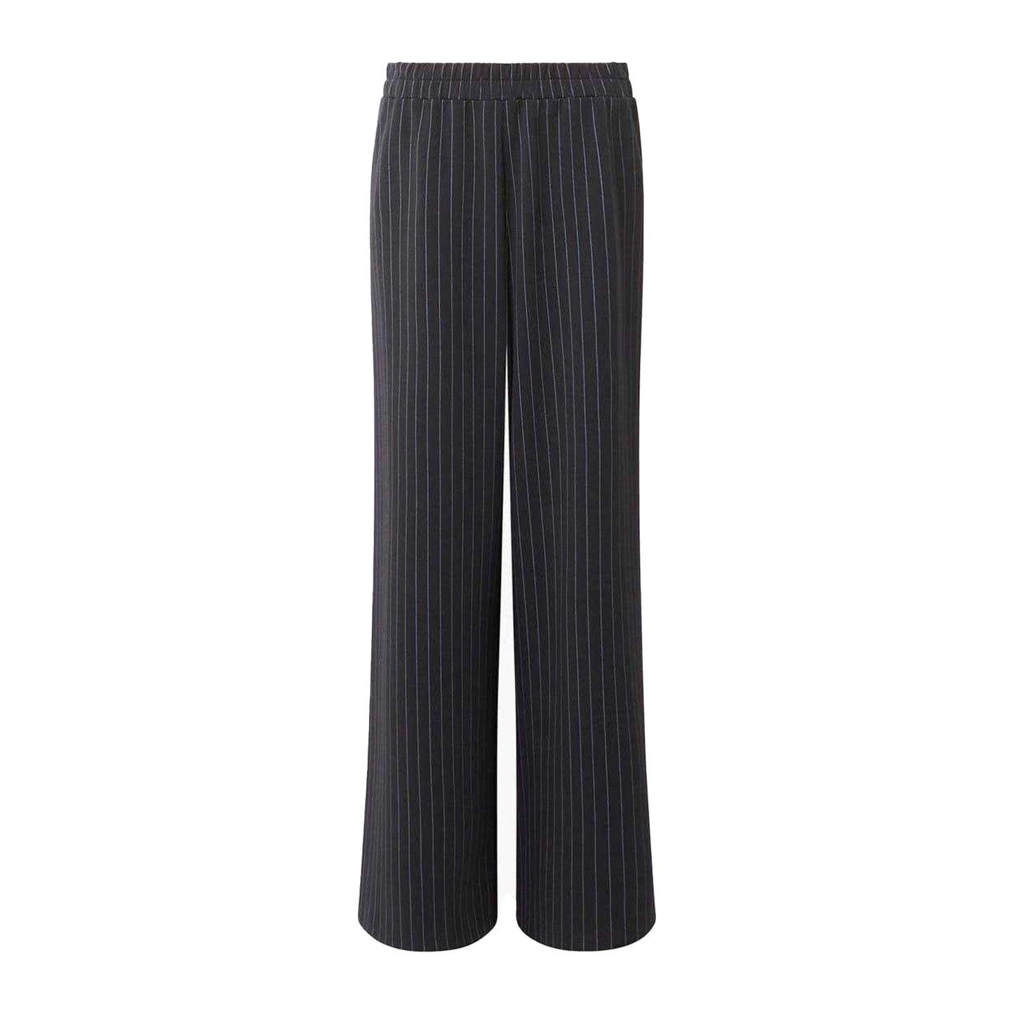 Black-White - Front - French Connection Womens-Ladies Wide Leg Trousers