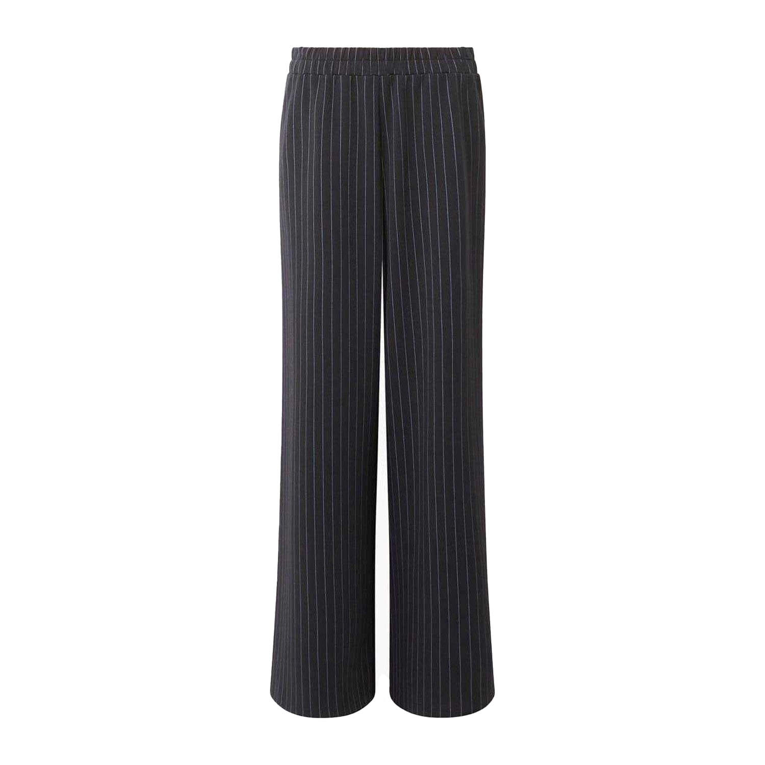 Black-White - Front - French Connection Womens-Ladies Wide Leg Trousers