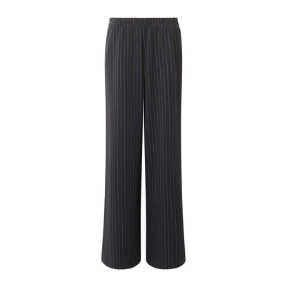 Black-White - Front - French Connection Womens-Ladies Wide Leg Trousers