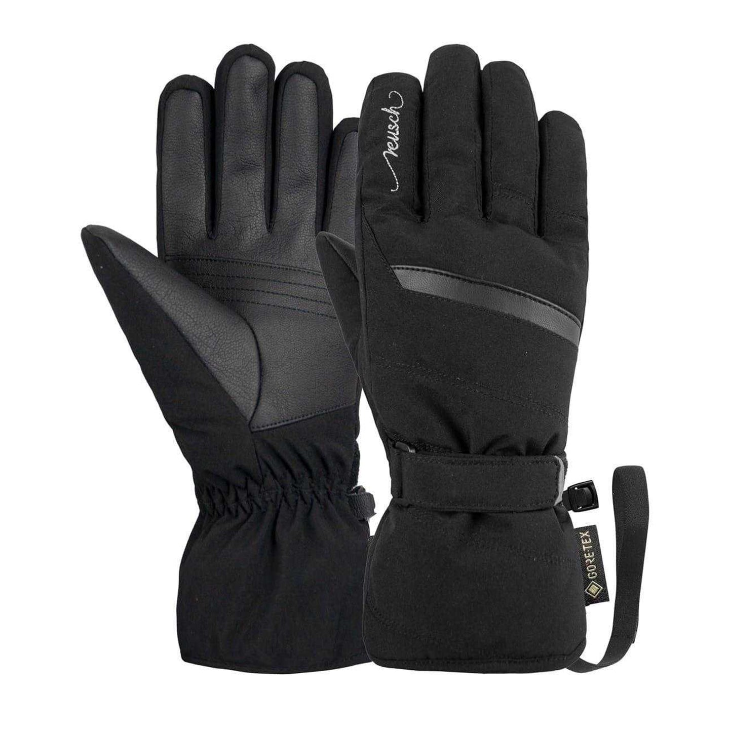 Black - Back - Reusch Unisex Adult Sandy GORE-TEX Logo Ski Gloves