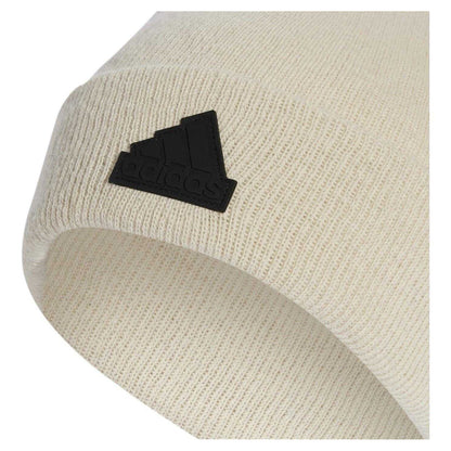 Alumina-Black - Side - Adidas Mens Tec Bea Rubberised Logo Cold.Rdy Beanie