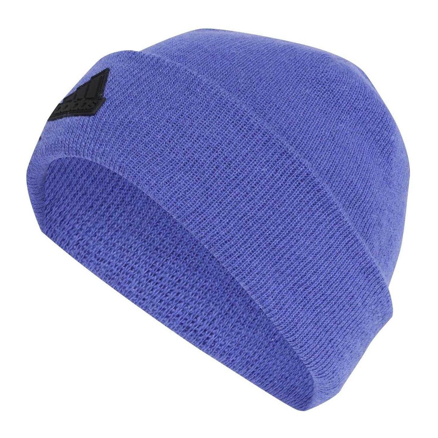 Cobalt Blue-Black - Front - Adidas Mens Tec Bea Rubberised Logo Cold.Rdy Beanie
