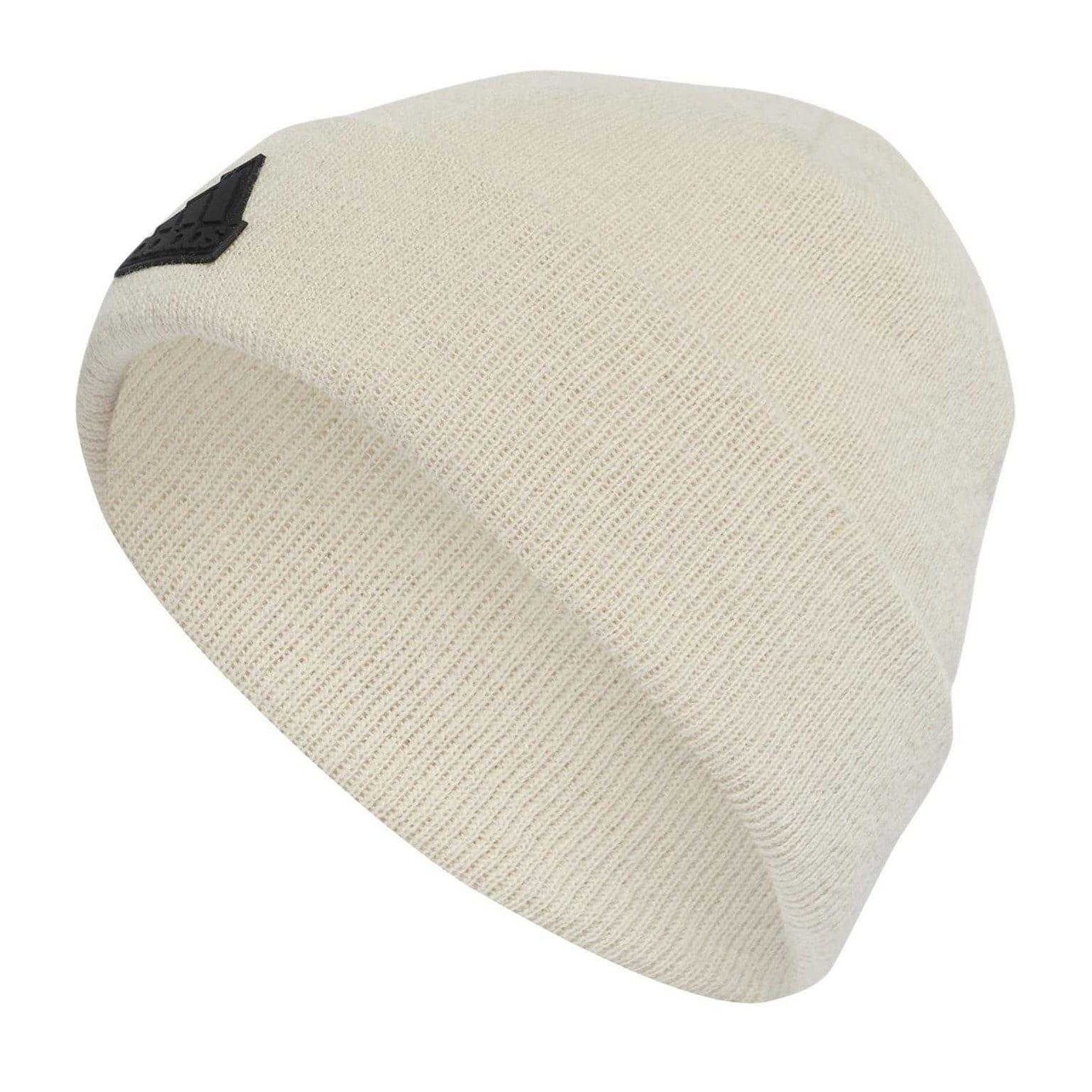 Alumina-Black - Front - Adidas Mens Tec Bea Rubberised Logo Cold.Rdy Beanie