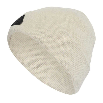Alumina-Black - Front - Adidas Mens Tec Bea Rubberised Logo Cold.Rdy Beanie