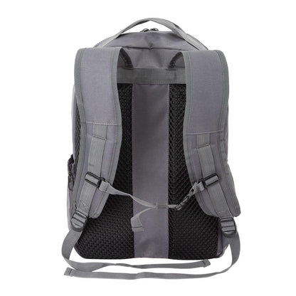 Grey - Back - Firetrap City Logo Polyester Backpack