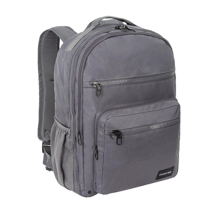 Grey - Side - Firetrap City Logo Polyester Backpack
