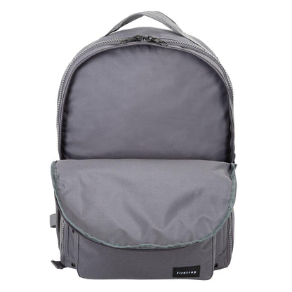 Grey - Pack Shot - Firetrap City Logo Polyester Backpack