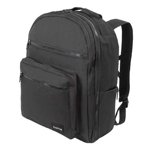 Black - Front - Firetrap City Logo Polyester Backpack