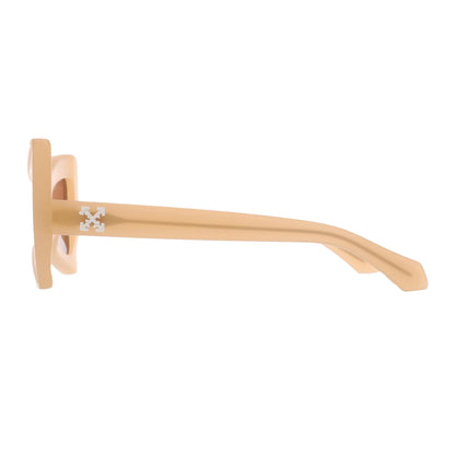 Sand Brown - Back - Off White Nashville Angular Sunglasses