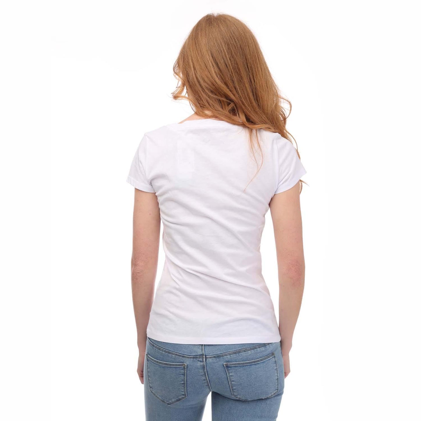 White - Back - Armani Womens-Ladies Slim T-Shirt