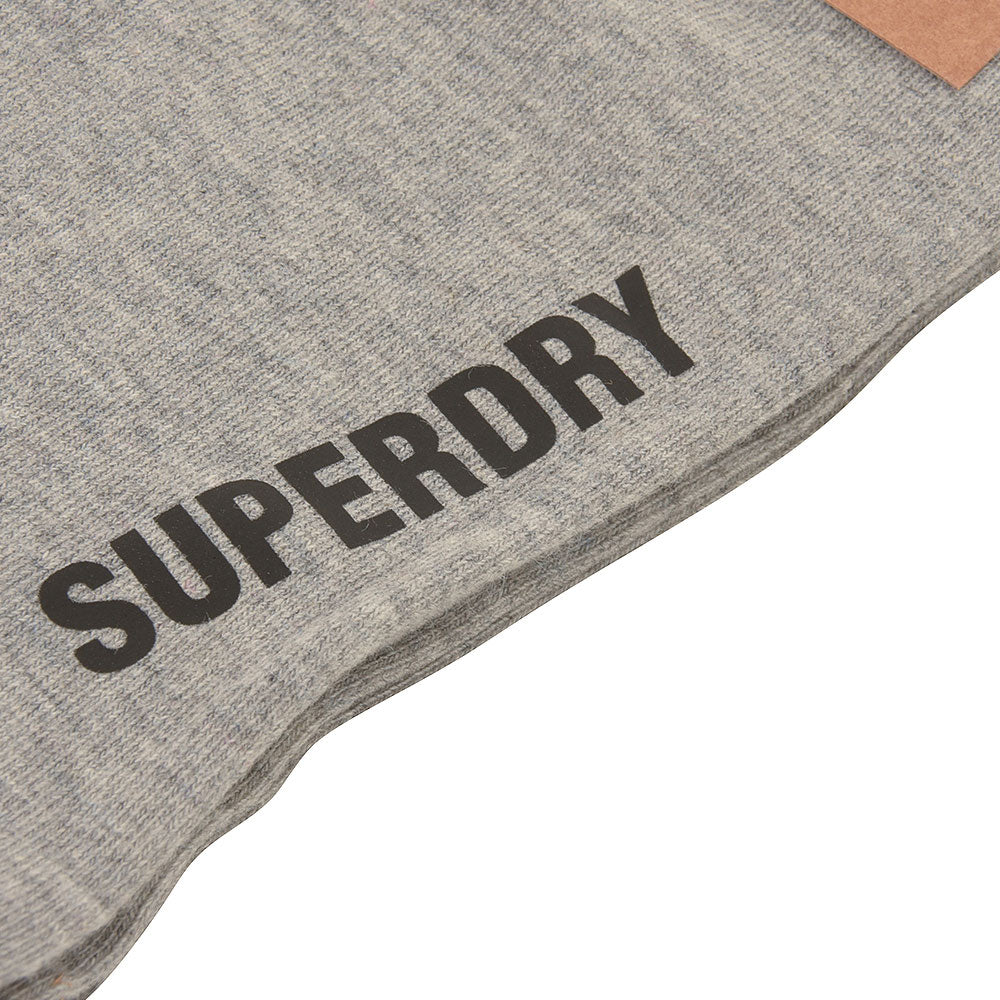 Grey Marl - Back - Superdry Mens Trainers Socks (Pack of 3)