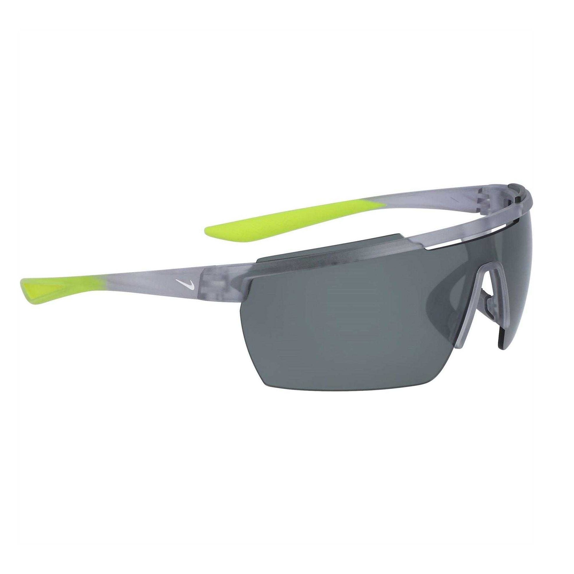 Grey-White-Silver - Side - Nike Elite Wrap Sports Sunglasses