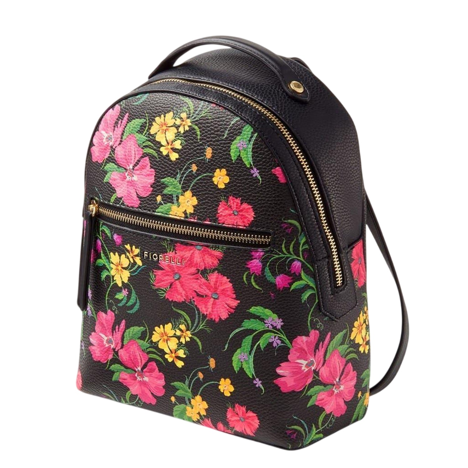 Black-Multicoloured - Back - Fiorelli Anouk Floral Backpack