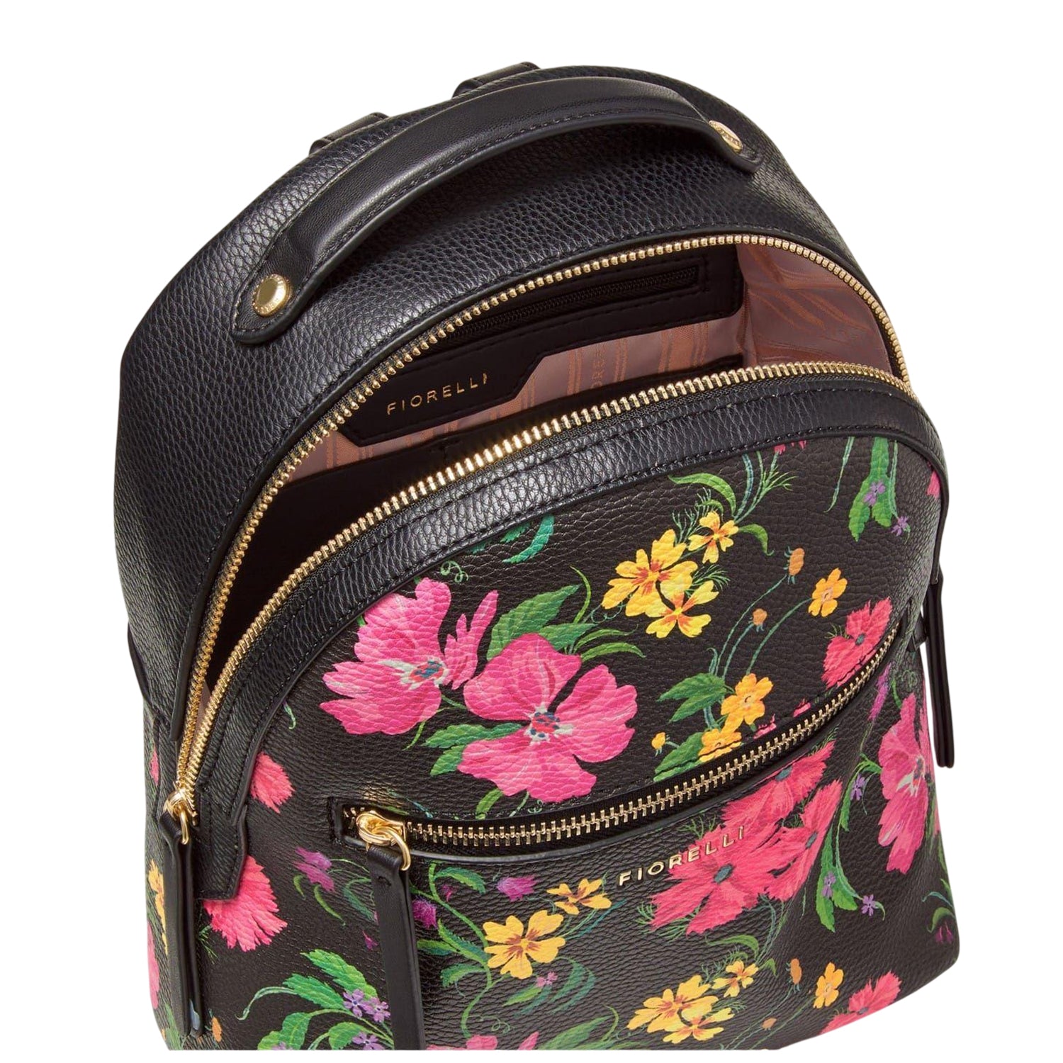 Black-Multicoloured - Side - Fiorelli Anouk Floral Backpack