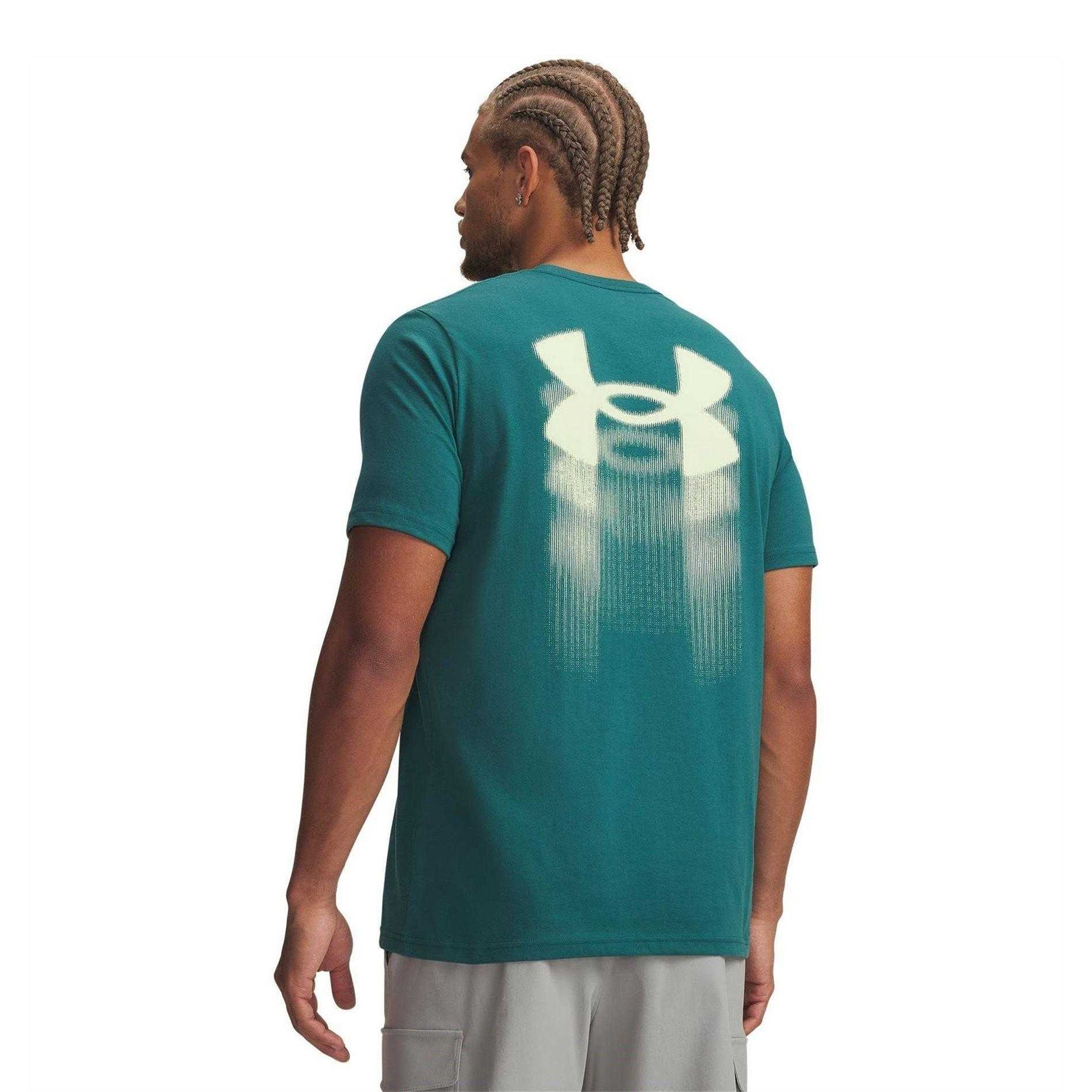 Green - Back - Under Armour Mens Logo T-Shirt