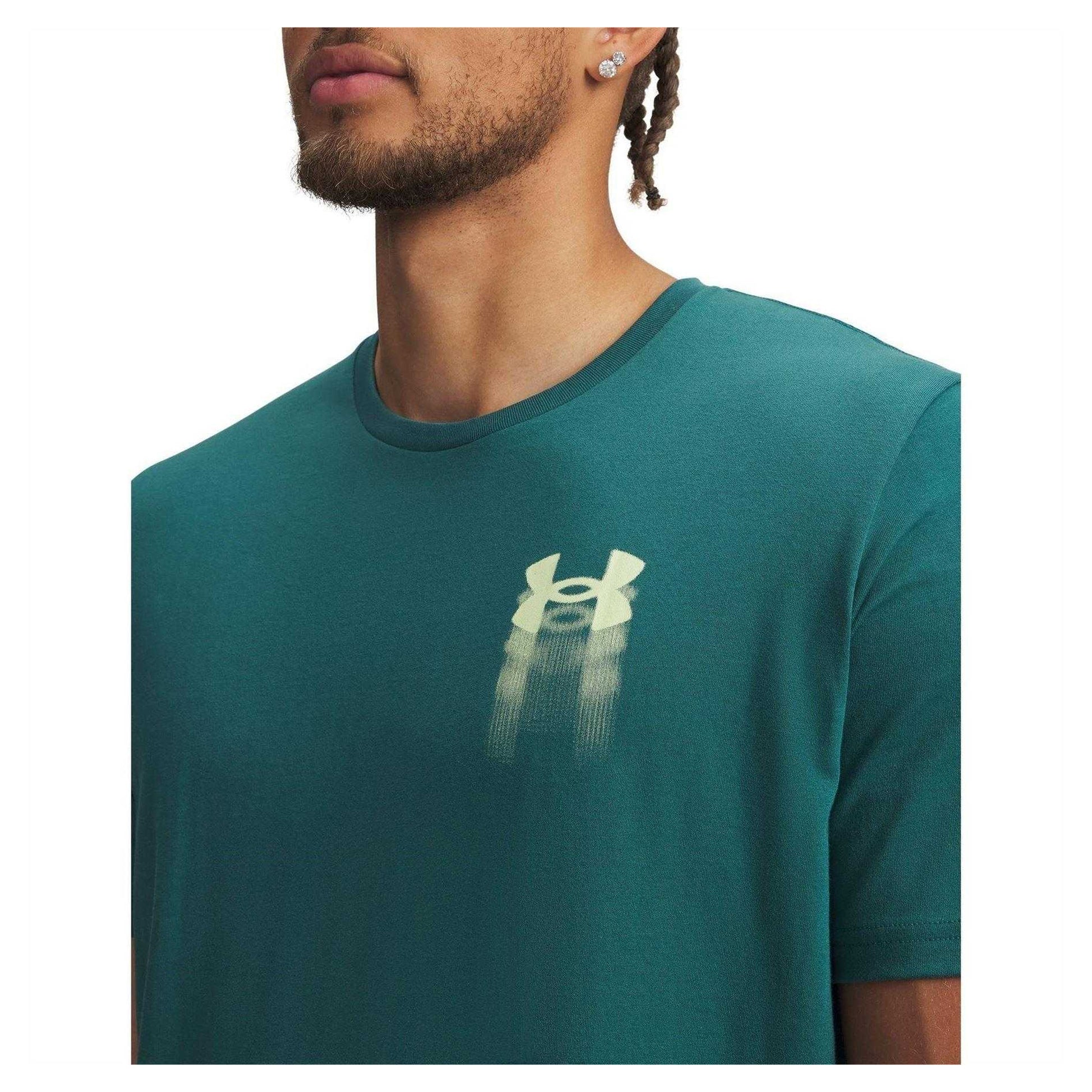 Green - Side - Under Armour Mens Logo T-Shirt