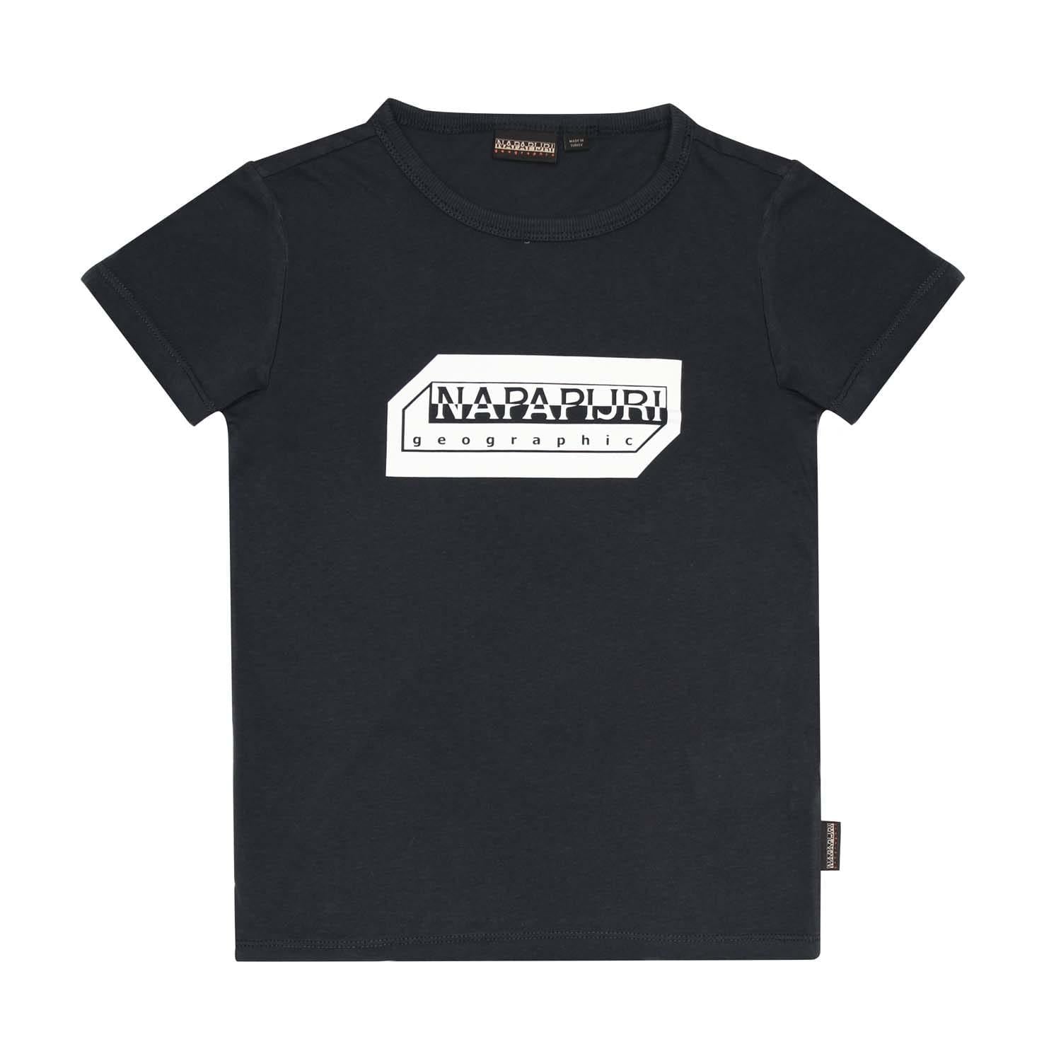 Navy - Front - Napapijri Childrens-Kids Kitik T-Shirt