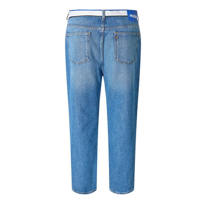 Medium Blue - Back - Hugo Mens Nate Denim Wide Leg Jeans