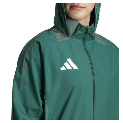 Dark Green - Side - Adidas Mens Tiro 24 Competition Anorak