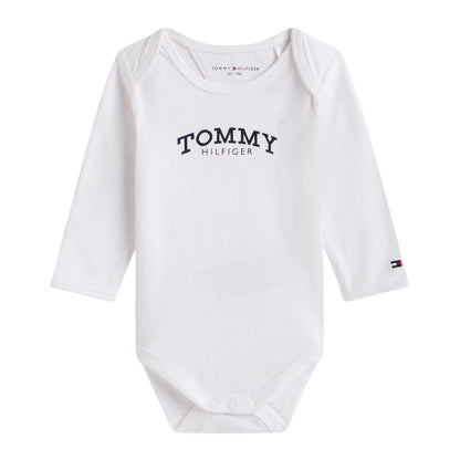 White - Front - Tommy Hilfiger Baby Regular Long-Sleeved Bodysuit