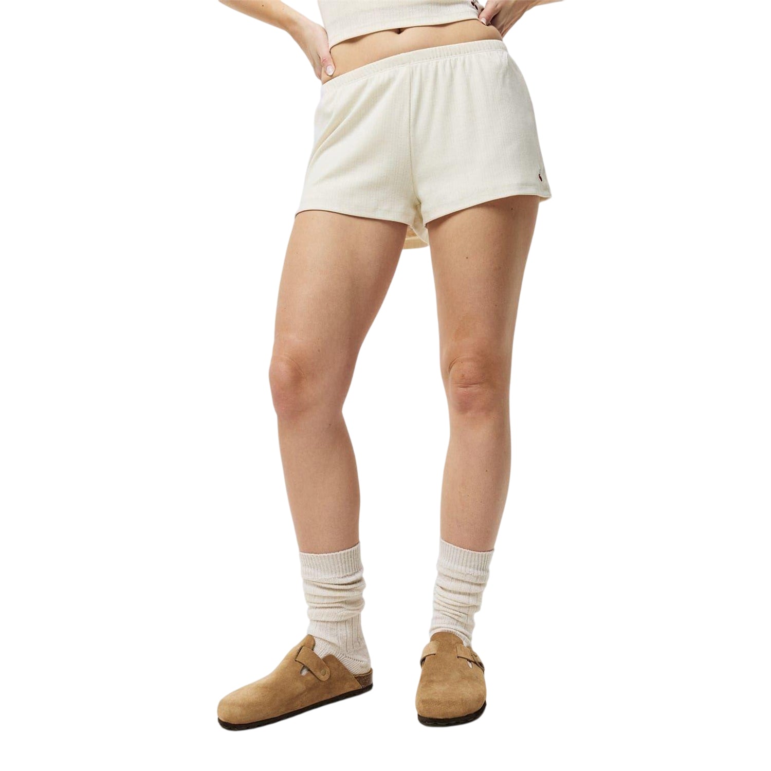 Vintage White - Side - Jack Wills Womens-Ladies Cotton Relaxed Fit Sweat Shorts