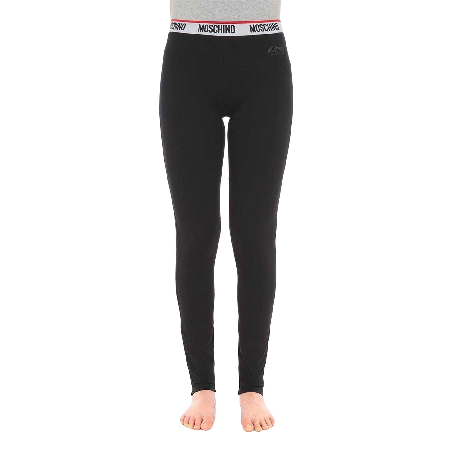 Black - Lifestyle - Moschino Womens-Ladies Tape Logo Regular Leggings