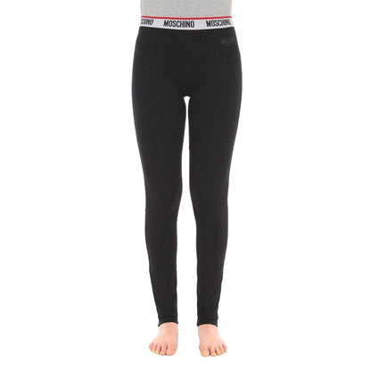 Black - Lifestyle - Moschino Womens-Ladies Tape Logo Regular Leggings