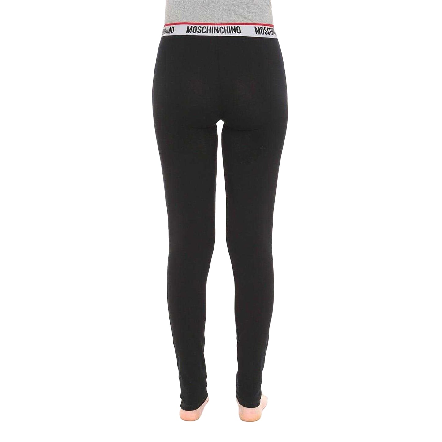 Black - Pack Shot - Moschino Womens-Ladies Tape Logo Regular Leggings