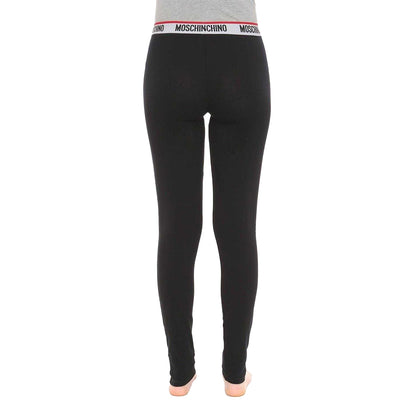 Black - Pack Shot - Moschino Womens-Ladies Tape Logo Regular Leggings