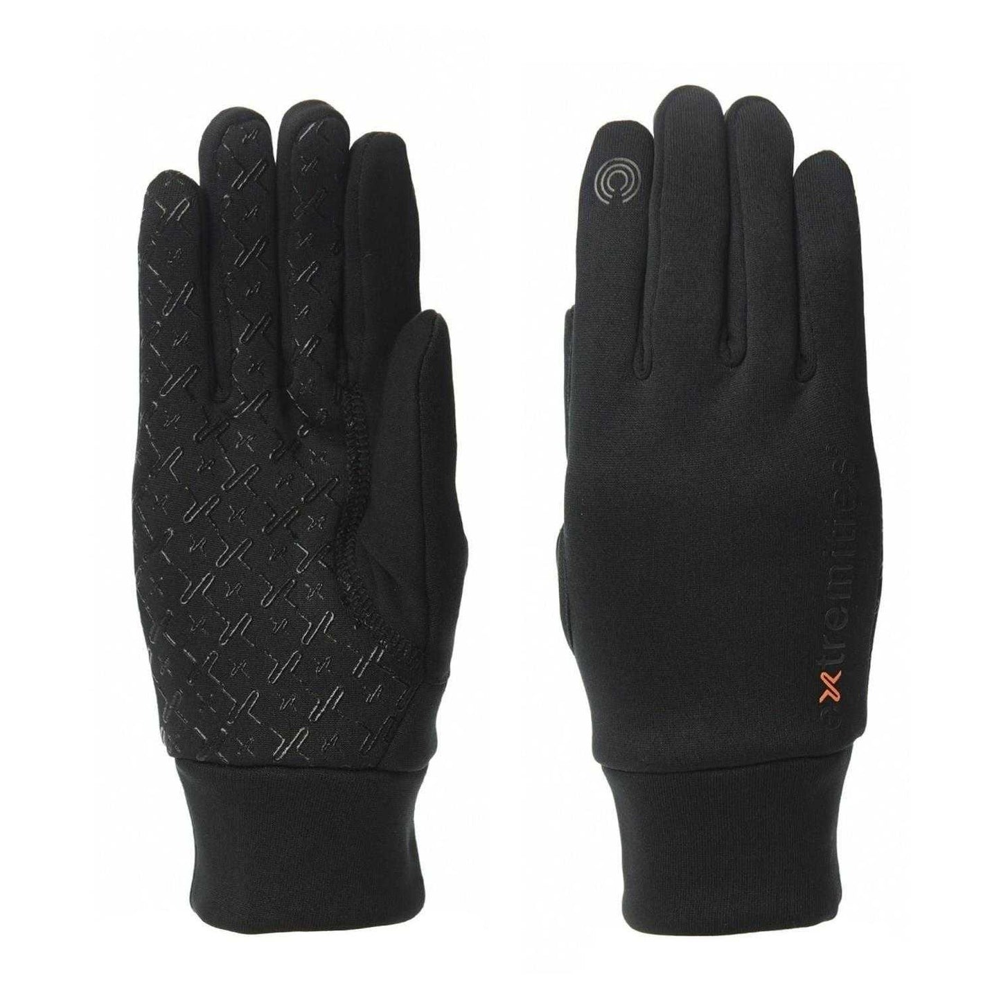Black - Side - Extremities Unisex Adult Stick Pline Touch Screen Walking Gloves