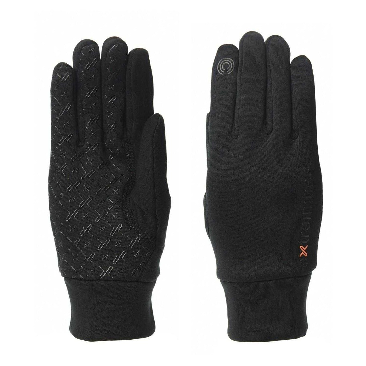 Black - Side - Extremities Unisex Adult Stick Pline Touch Screen Walking Gloves