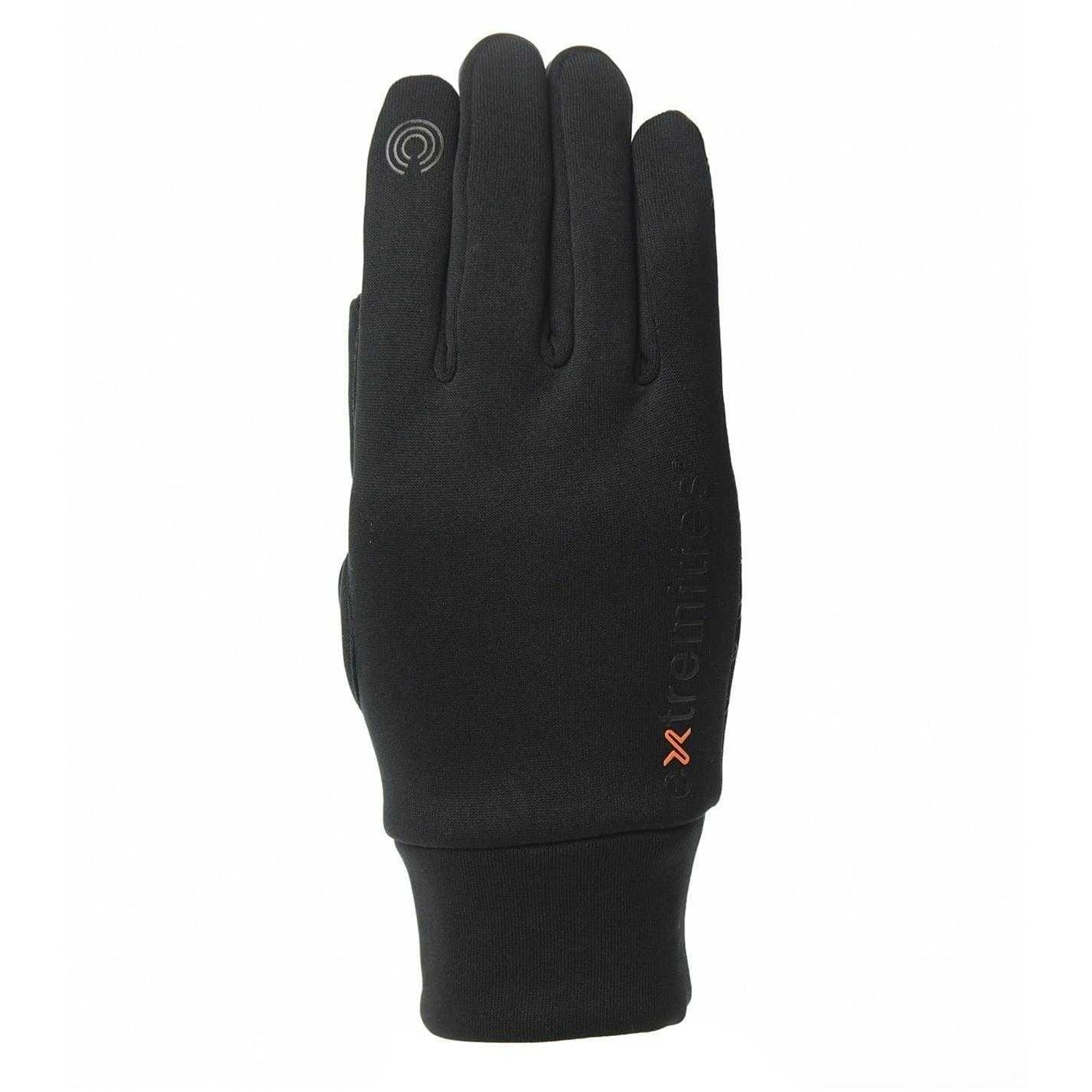 Black - Front - Extremities Unisex Adult Stick Pline Touch Screen Walking Gloves