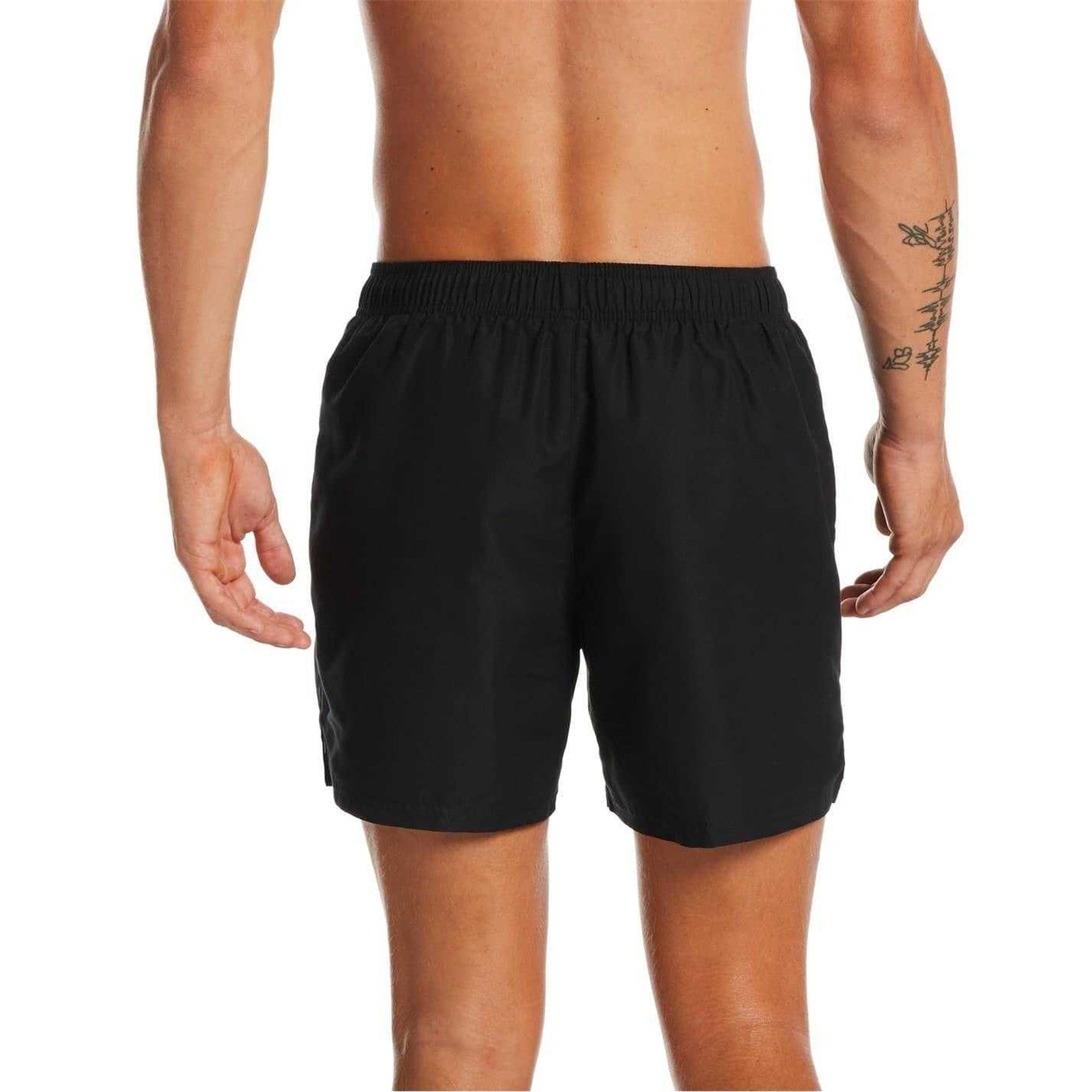 Black - Back - Nike Mens Embroidered Logo Regular Swim Shorts