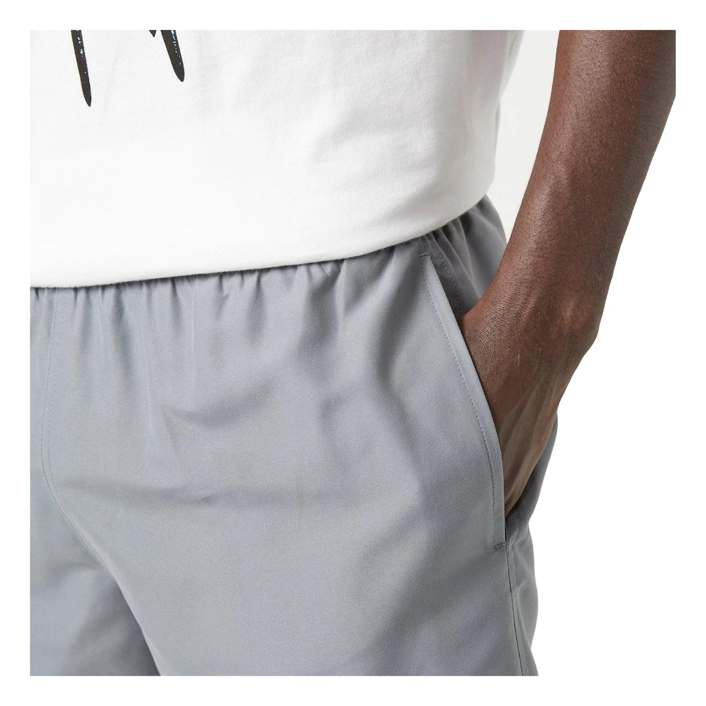 Cool Grey - Side - Nike Mens Embroidered Logo Regular Swim Shorts