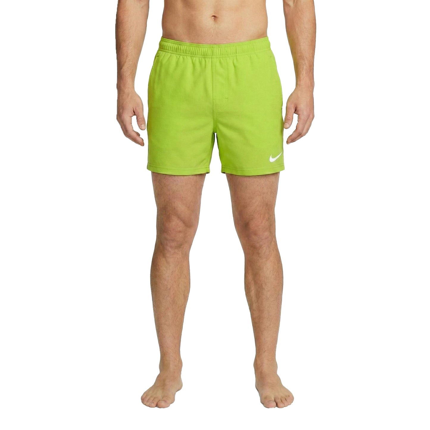 Green - Front - Nike Mens Embroidered Logo Regular Swim Shorts