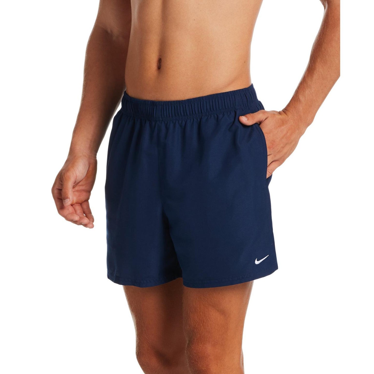 Hydrangea Blue - Side - Nike Mens Embroidered Logo Regular Swim Shorts