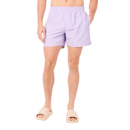 Lilac - Side - Nike Mens Embroidered Logo Regular Swim Shorts