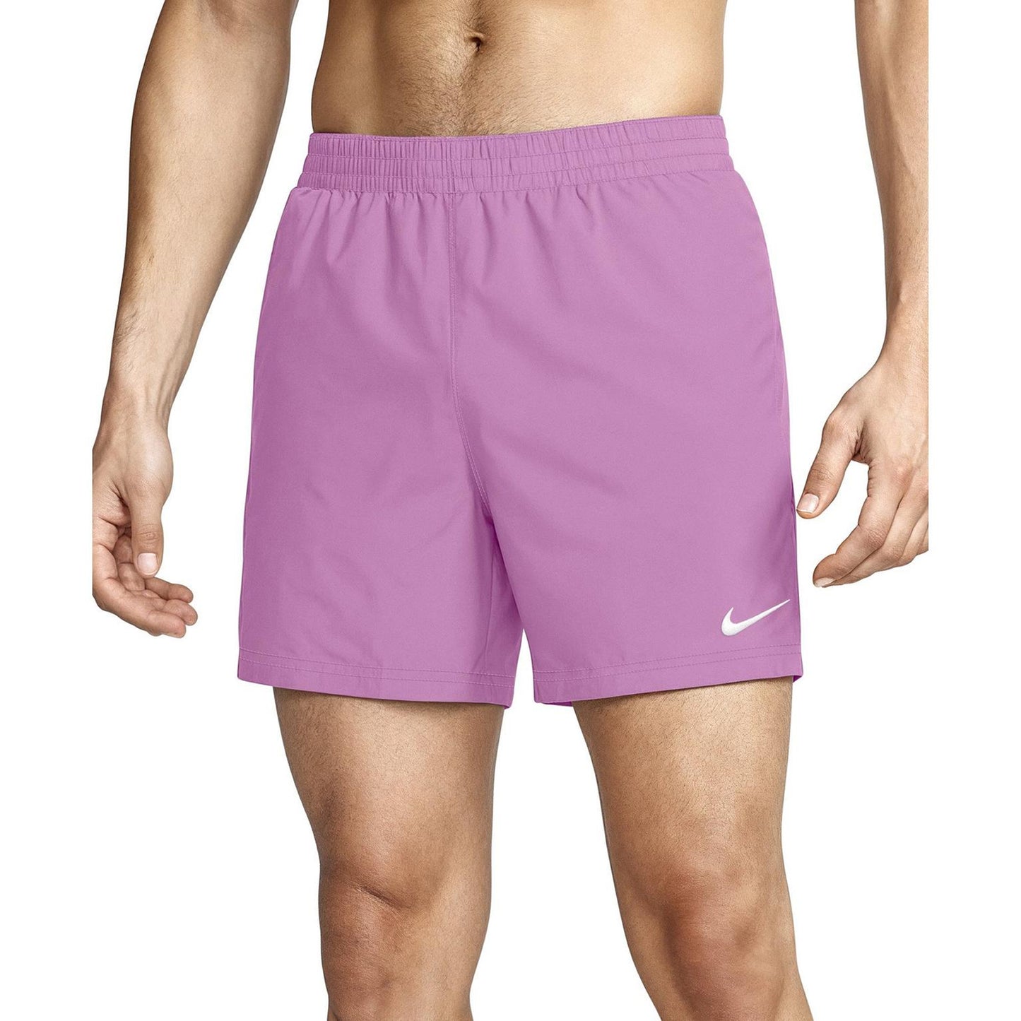 Magenta - Front - Nike Mens Embroidered Logo Regular Swim Shorts