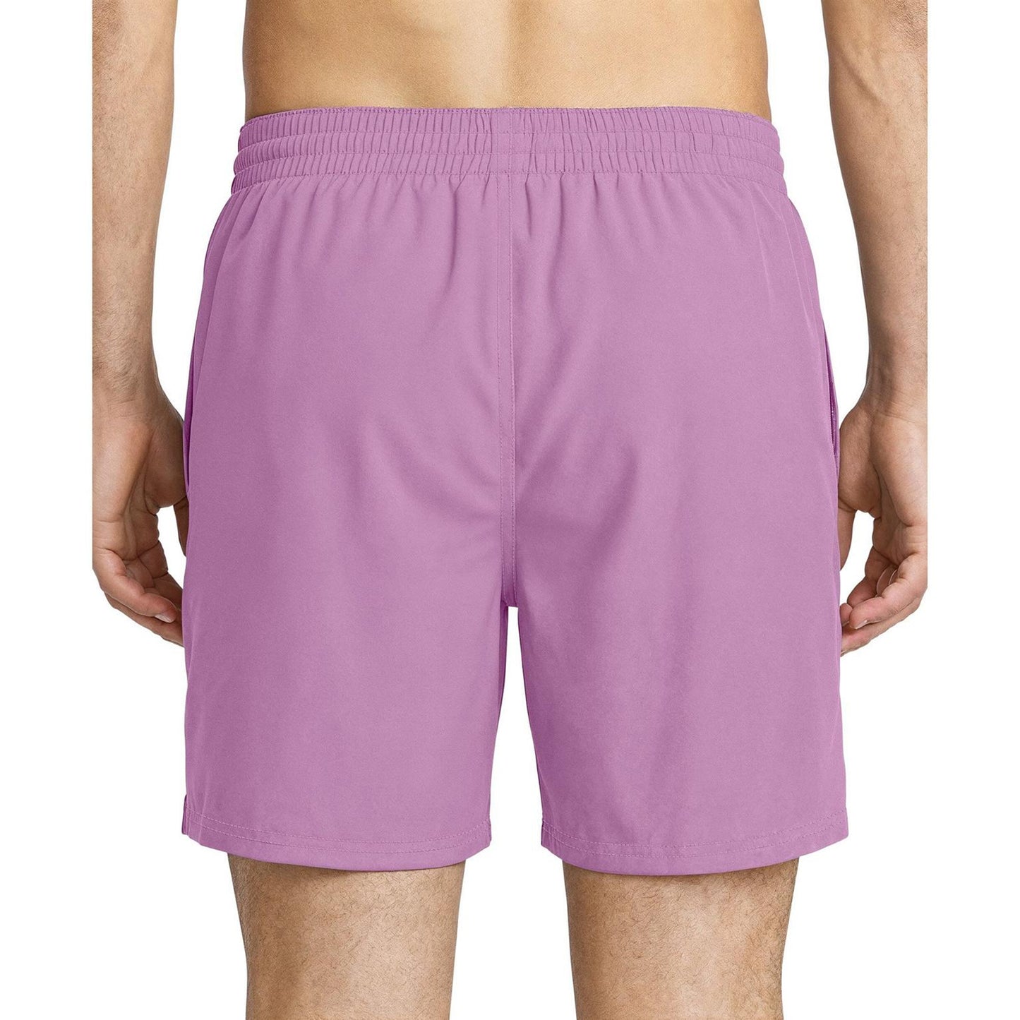 Magenta - Back - Nike Mens Embroidered Logo Regular Swim Shorts