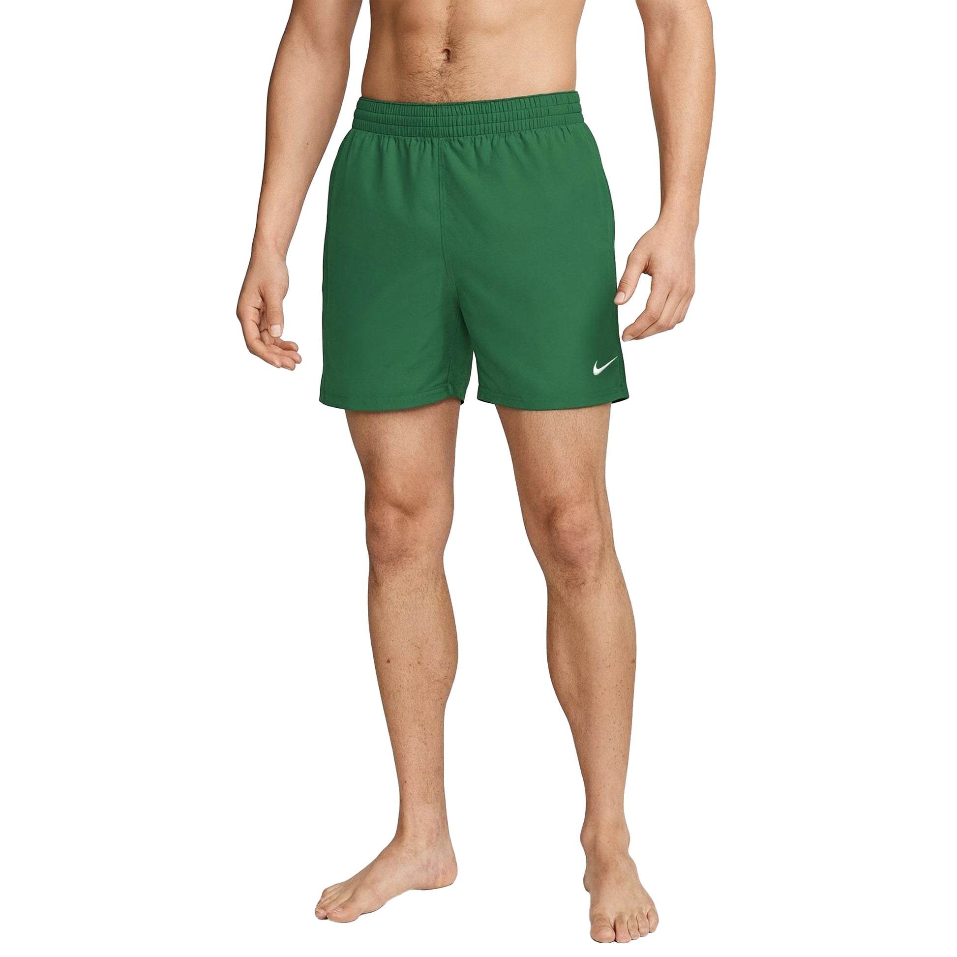Malachite Green - Side - Nike Mens Embroidered Logo Regular Swim Shorts