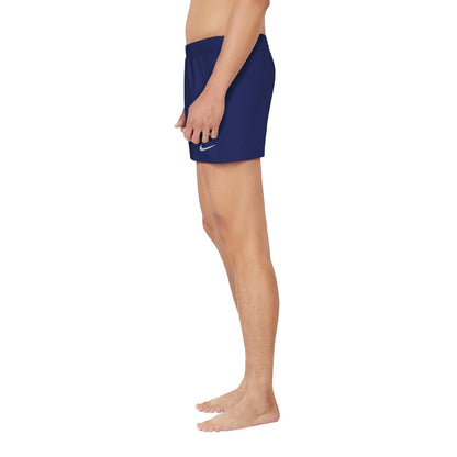 Midnight Navy - Side - Nike Mens Embroidered Logo Regular Swim Shorts