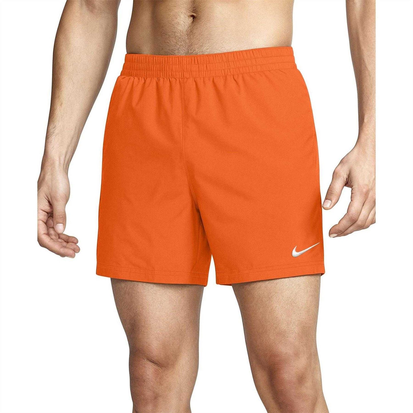 Orange - Front - Nike Mens Embroidered Logo Regular Swim Shorts