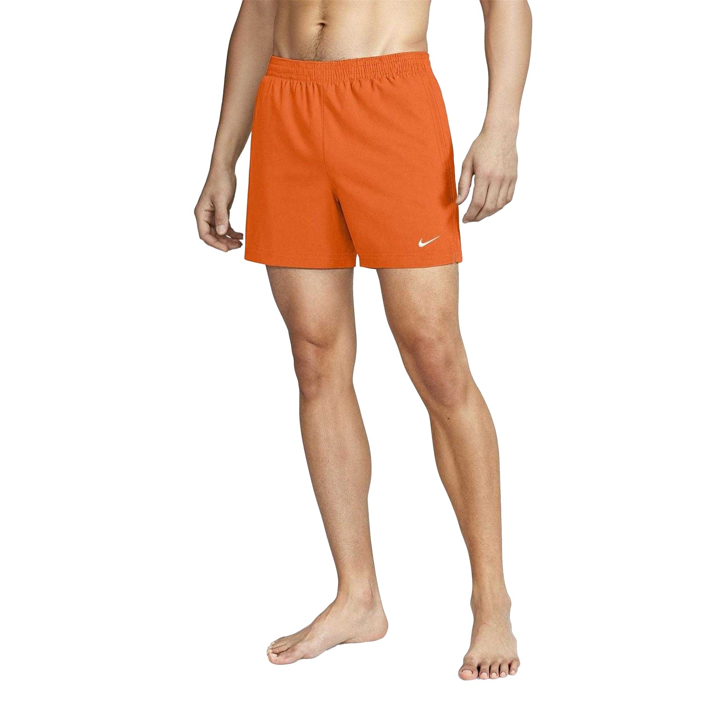 Orange - Side - Nike Mens Embroidered Logo Regular Swim Shorts