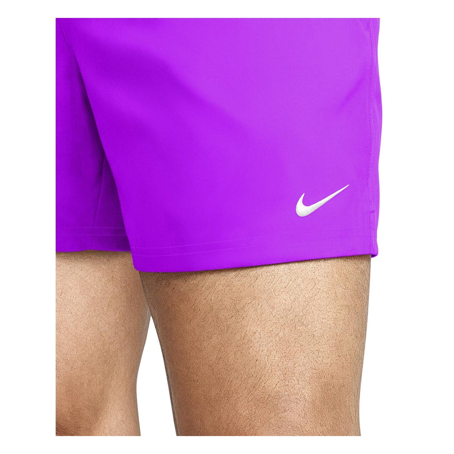 Bright Violet - Side - Nike Mens Embroidered Logo Regular Swim Shorts