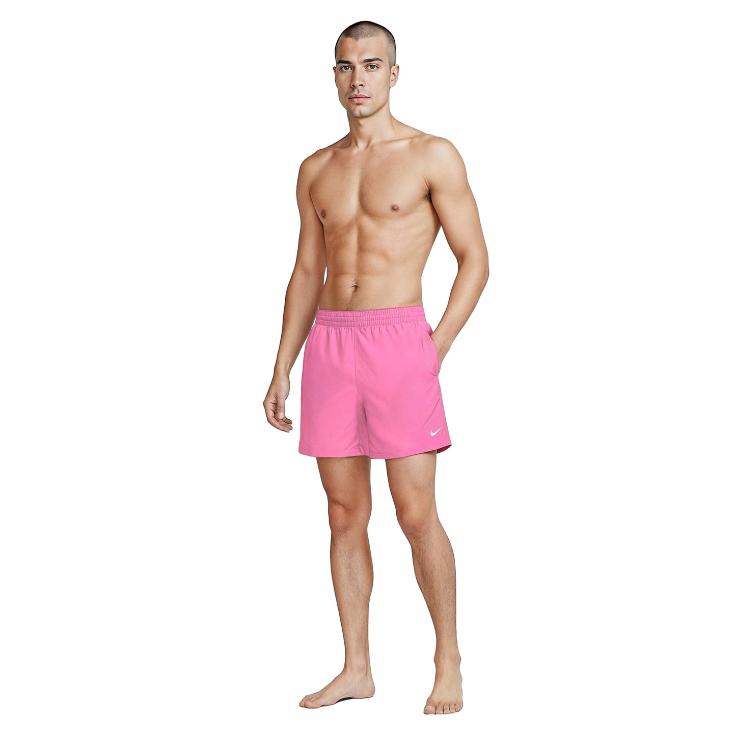 Pink Glow - Lifestyle - Nike Mens Embroidered Logo Regular Swim Shorts