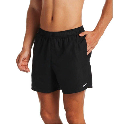 Black - Front - Nike Mens Embroidered Logo Regular Swim Shorts