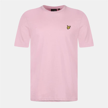 Light Pink - Front - Lyle & Scott Mens Logo Cotton T-Shirt
