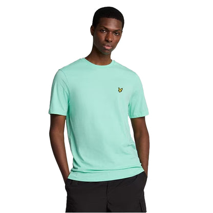Aqua Marine - Side - Lyle & Scott Mens Logo Cotton T-Shirt