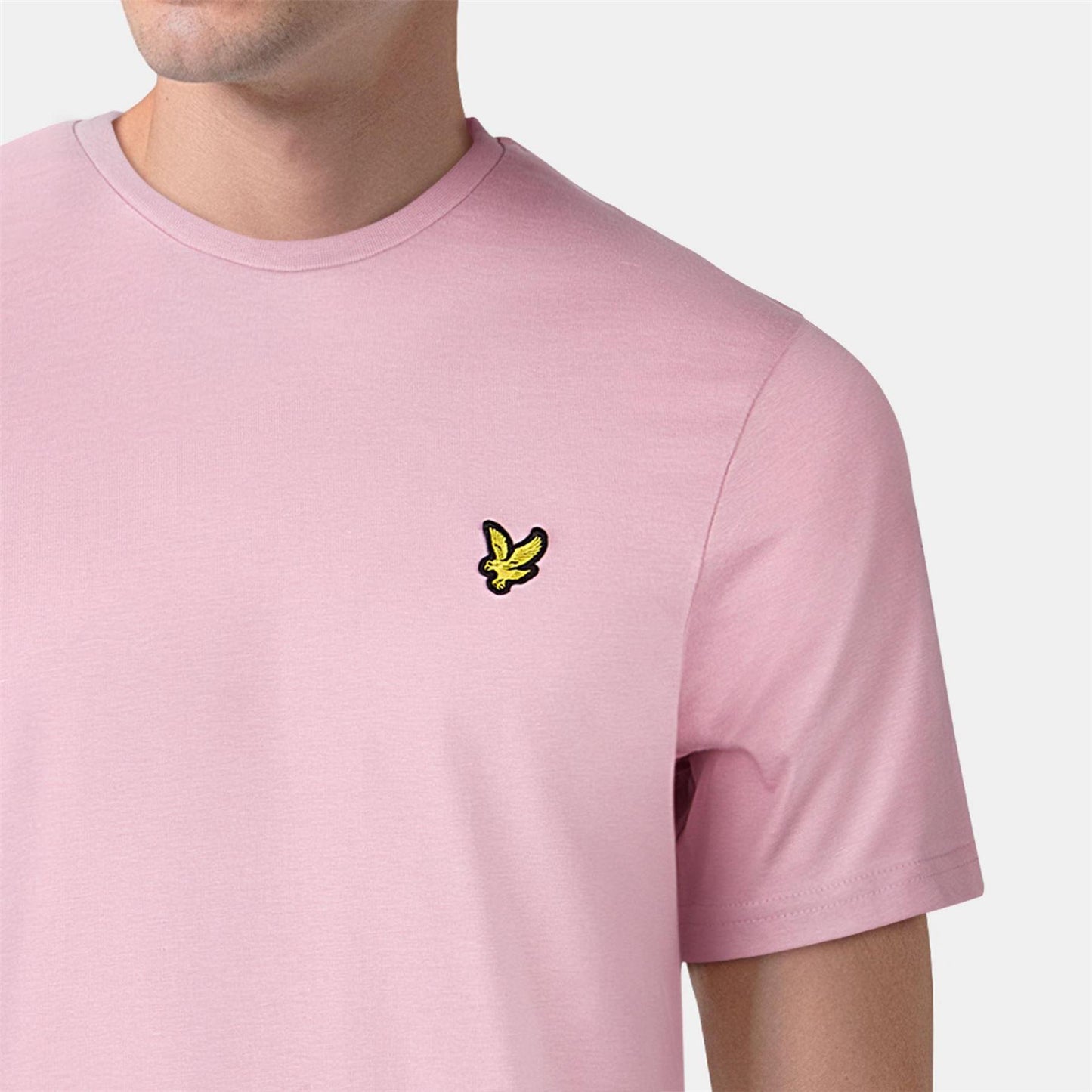 Light Pink - Pack Shot - Lyle & Scott Mens Logo Cotton T-Shirt